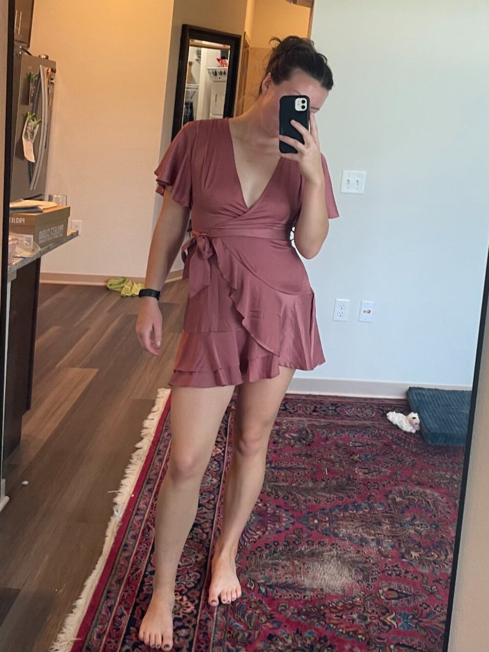 Saints + Secrets Pink Wrap Dress - Small (S)